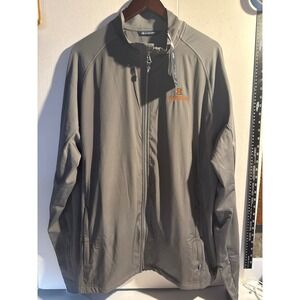 Cutter & Buck Mens University of Illinois Adapt Eco Hybrid Full Zip Jacket Gray